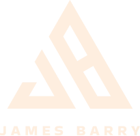 James' logo - an abstract letter J and Letter B create a triangle shape that is supposed to represent the mountains.